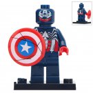 Mix Captain America X Venom Custom Super Hero Lego Minifigure Toy