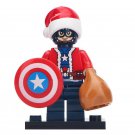 Captain America Santa Claus Christmas Lego Minifigure Toy