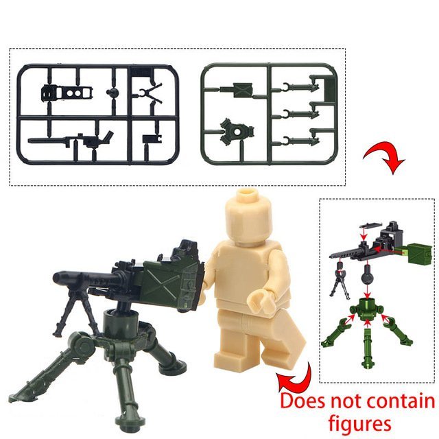 Aircraft Machine Gun War Equipment Lego Minifigure Toy