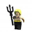 Yellow Haired Aquaman Super Hero Lego Minifigure Toy