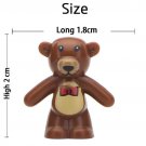 Little Bear With Ribbon Tie Animal Custom Funny Lego Minifigure Toy