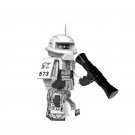 White MS-06R-1A Zaku II Mobile Suit Gundam Lego Minifigure Toy