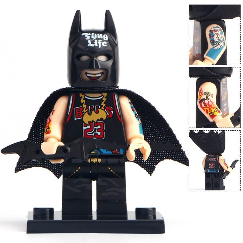 Batman Tattooed Custom Super Hero Lego Minifigure Toy