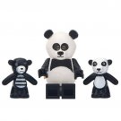 Panda With Little Panda Animal Custom Funny Lego Minifigure Toy