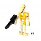4pcs Yellow Rogue One Combat Robot Star Wars Super Hero Lego Minifigure Toy