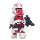 Red Clone Shock Trooper Star Wars Super Hero Lego Minifigure Toy
