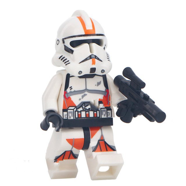 Orange Clone Shock Trooper Star Wars Super Hero Lego Minifigure Toy