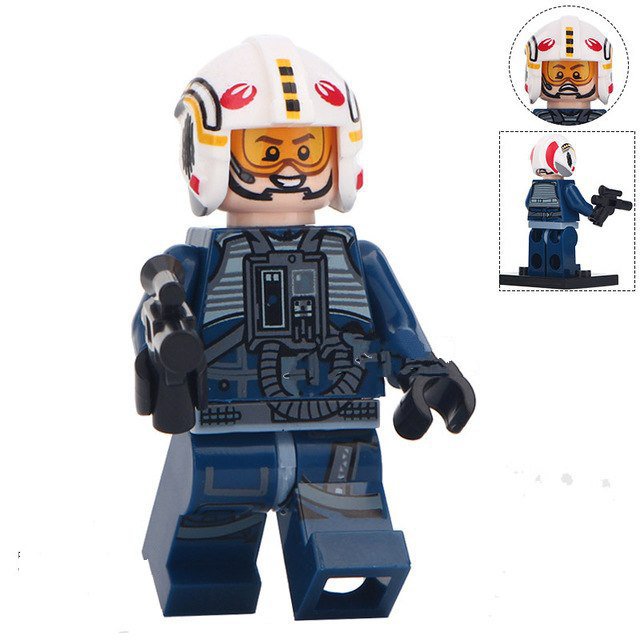 Rebel Pilot Star Wars Super Hero Lego Minifigure Toy Rebel Pilot Star Wars Super Hero Lego Minifigure Toy