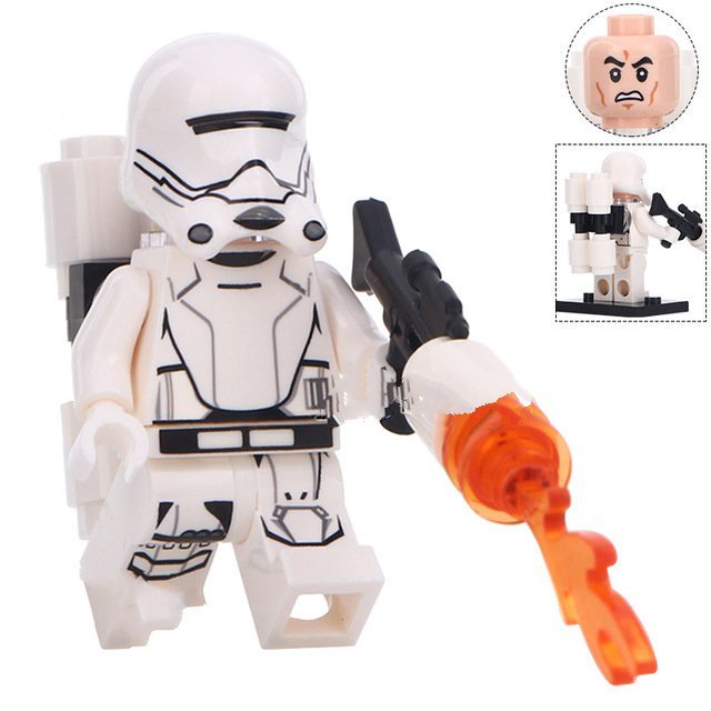 First Order Flame Trooper Star Wars Super Hero Lego Minifigure Toy