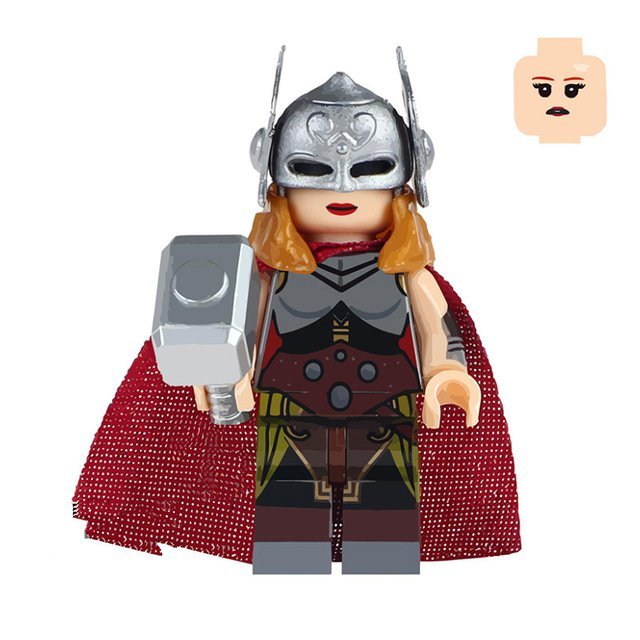 Lady Thor Ragnarok Super Hero Lego Minifigure Toy
