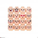 16pcs Lovely Expression Face Custom Funny Lego Minifigure Toy