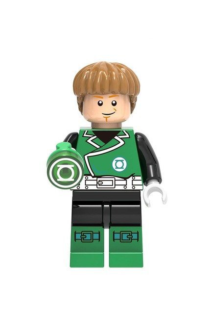 Green Lantern Without Mask Super Hero Lego Minifigure Toy