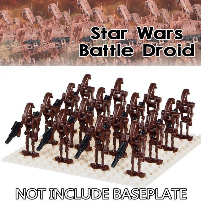 16pcs Dark Brown Rogue One Combat Robot Star Wars Lego Minifigure Toy