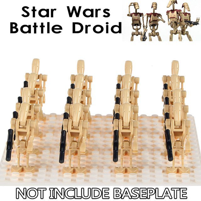 16pcs Light Brown Rogue One Combat Robot Star Wars Lego Minifigure Toy