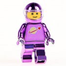 Purple Chrome Golden Series Astronaut Super Hero Lego Minifigure Toy
