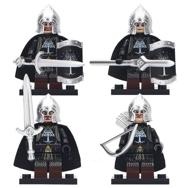 4pcs Sword Infantry War Captain The Archer The Lord Of The Rings Lego Minifigure Toy