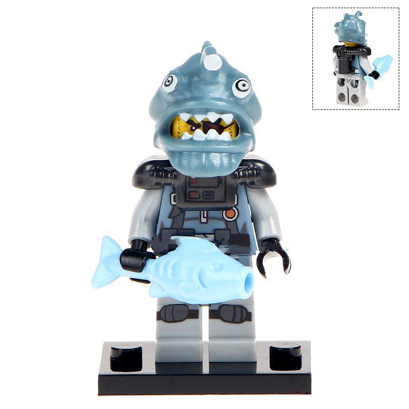 Lantern Fish Army Custom Funny Lego Minifigure Toy
