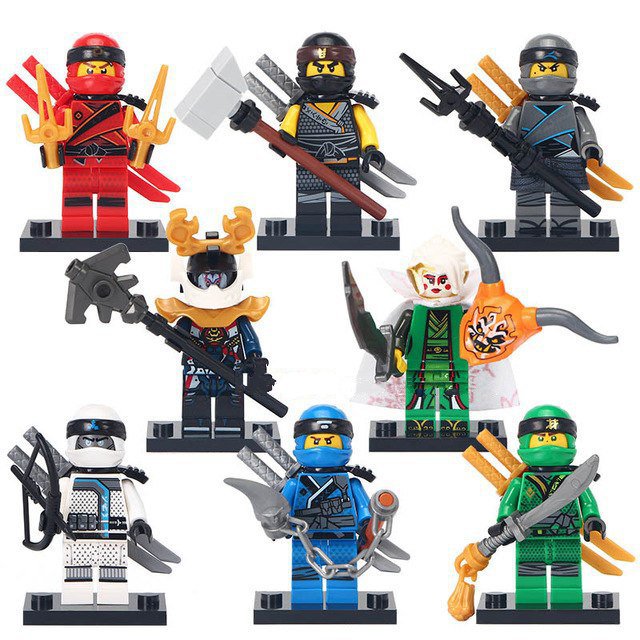 8pcs Lloyd Nya Kai Dragon Ninjago Super Hero Lego Minifigure Toy