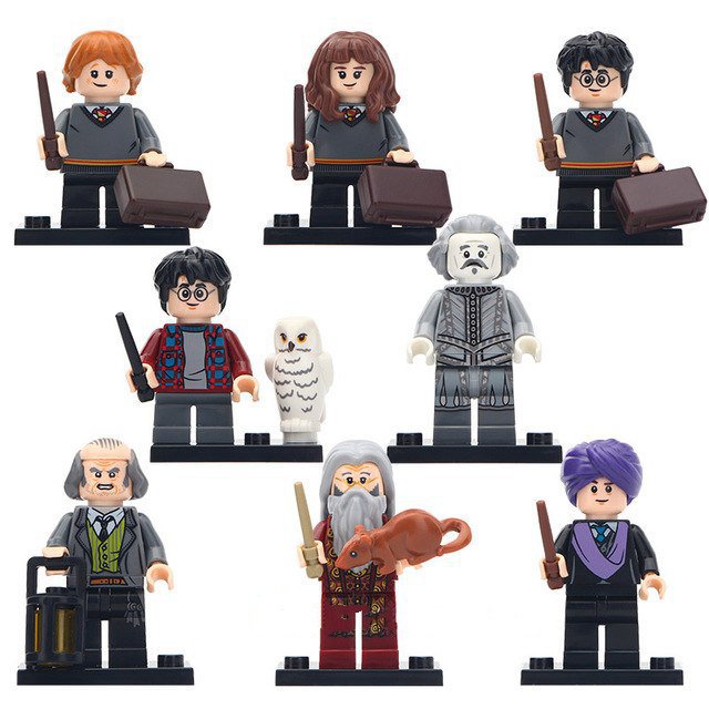 8pcs Dumbledore Quirrell Filch Harry Potter Lego Minifigure Toy