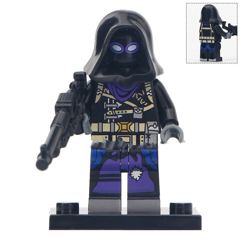 Raven Soldier Fortnite Character Lego Minifigure Toy