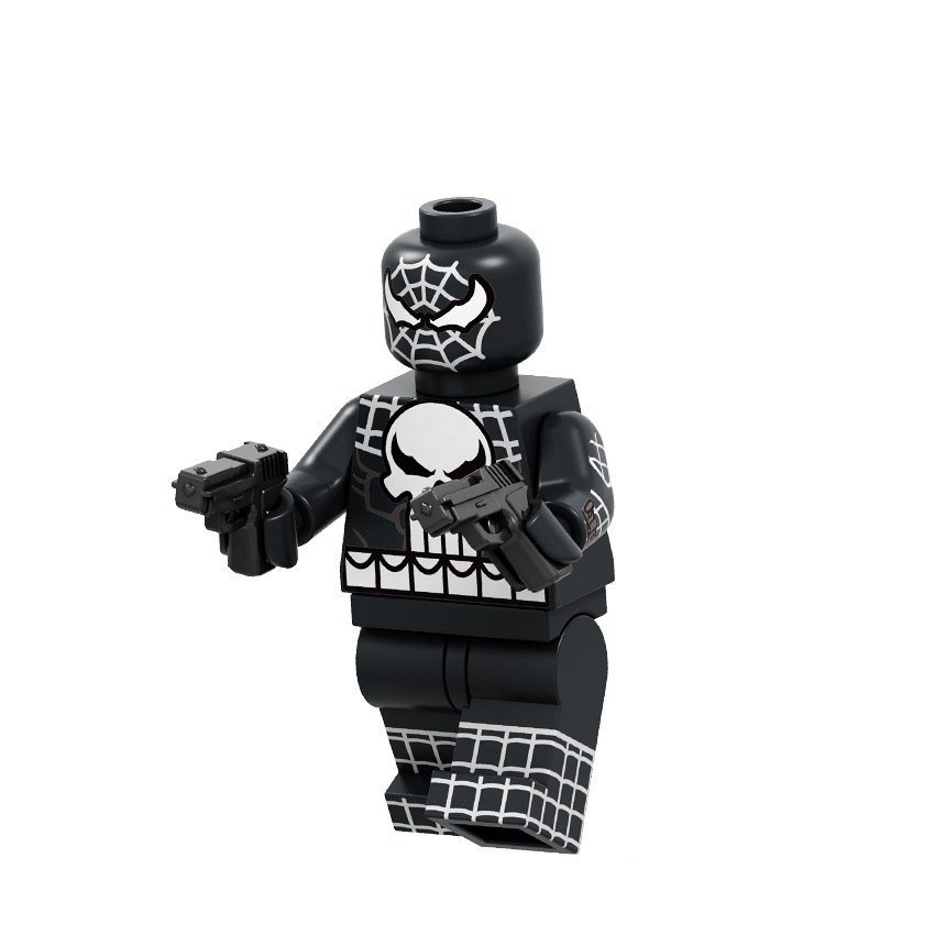 Mix Black Spiderman X Skull Super Hero Lego Minifigure Toy
