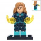 Captain Marvel Light Blue Costume Super Hero Lego Minifigure Toy