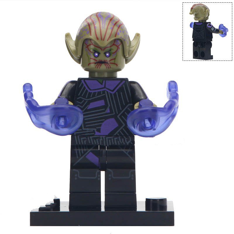 Skrull Captain Marvel Super Hero Lego Minifigure Toy