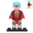 Franky Blue Curly Hair One Piece Lego Minifigure Toy