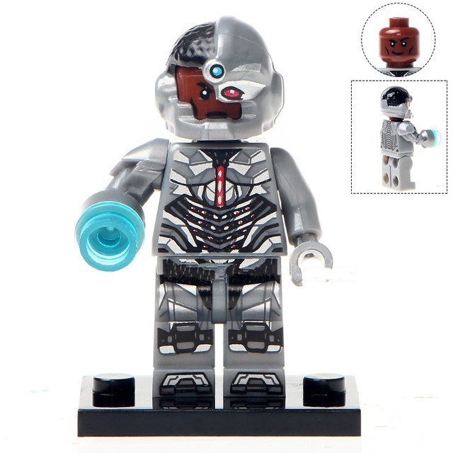 Cyborg Batman DC Comic Character Super Hero Lego Minifigure Toy