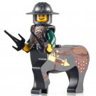 Medieval Castle Green Dragon Knight With Two Small Swords Lego Minifigure Toy