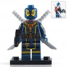 Dark Blue Deadpool Super Hero Xmen Lego Minifigure Toy