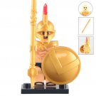 Spartacus With Gold Plastic Cape Medieval Knight Lego Minifigure Toy