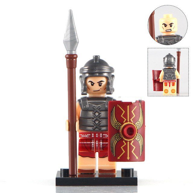 Heavy infantry Commander Medieval Knight Lego Minifigure Toy