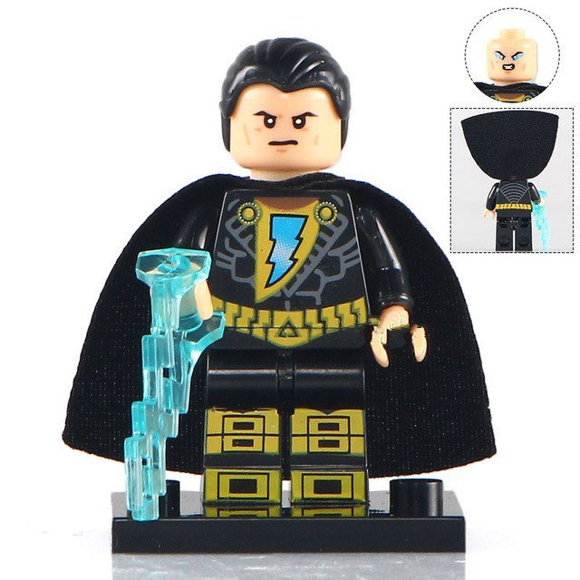 Black Adam Superman Super Hero Lego Minifigure Toy