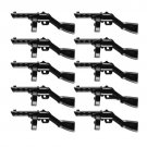 10pcs W-006 World War Heavy Rifle Gun Weapons Lego Minifigure Toy