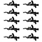 10pcs W-010 World War Heavy Rifle Gun Weapons Lego Minifigure Toy