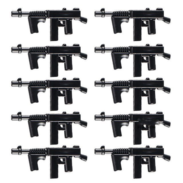 10pcs W-016 World War Heavy Rifle Gun Weapons Lego Minifigure Toy