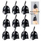 10pcs Helmet H-003 World War Heavy Rifle Gun Weapons Lego Minifigure Toy