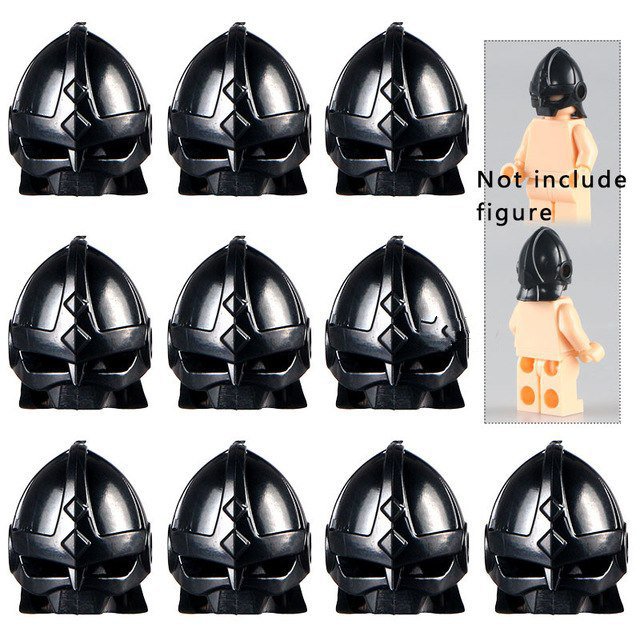 10pcs Helmet H-005 World War Heavy Rifle Gun Weapons Lego Minifigure Toy