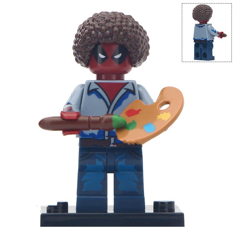 Deadpool Painter Custom Super Hero Lego Minifigure Toy