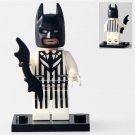 Batman In Black White Suit Super Hero Lego Minifigure Toy