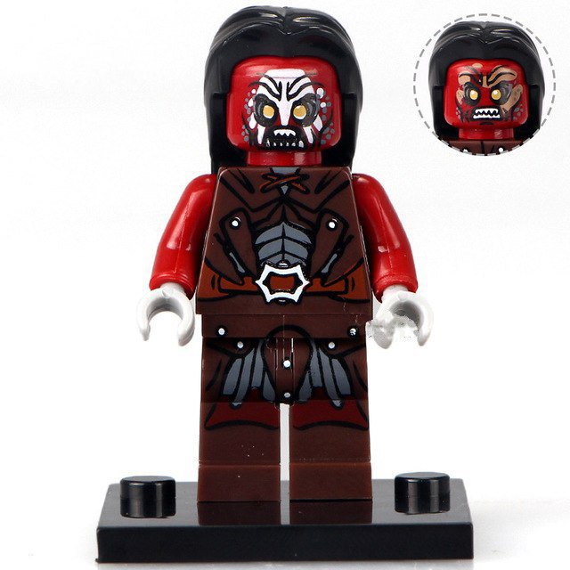 Red Uruk Hai The Hobbit Lord Of The Rings Lego Minifigure Toy