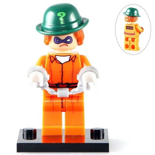 Prisoners Riddler Batman Super Hero Lego Minifigure Toy