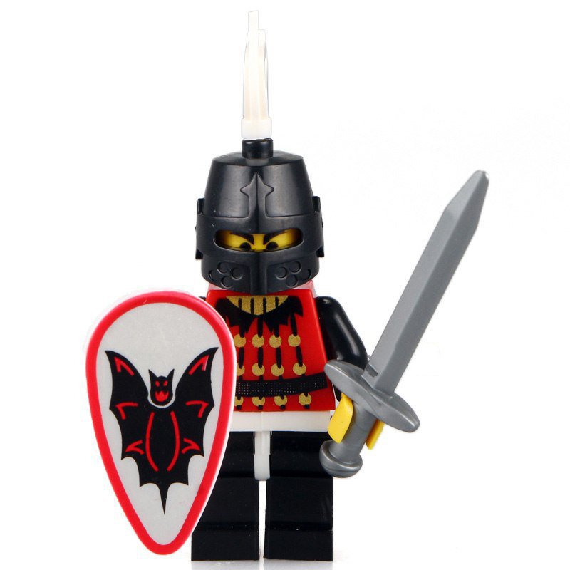 Sword Knights 04 Medieval Bat Shield Lego Minifigure Toy