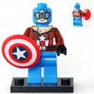Pilot Captain America Custom Super Hero Lego Minifigure Toy