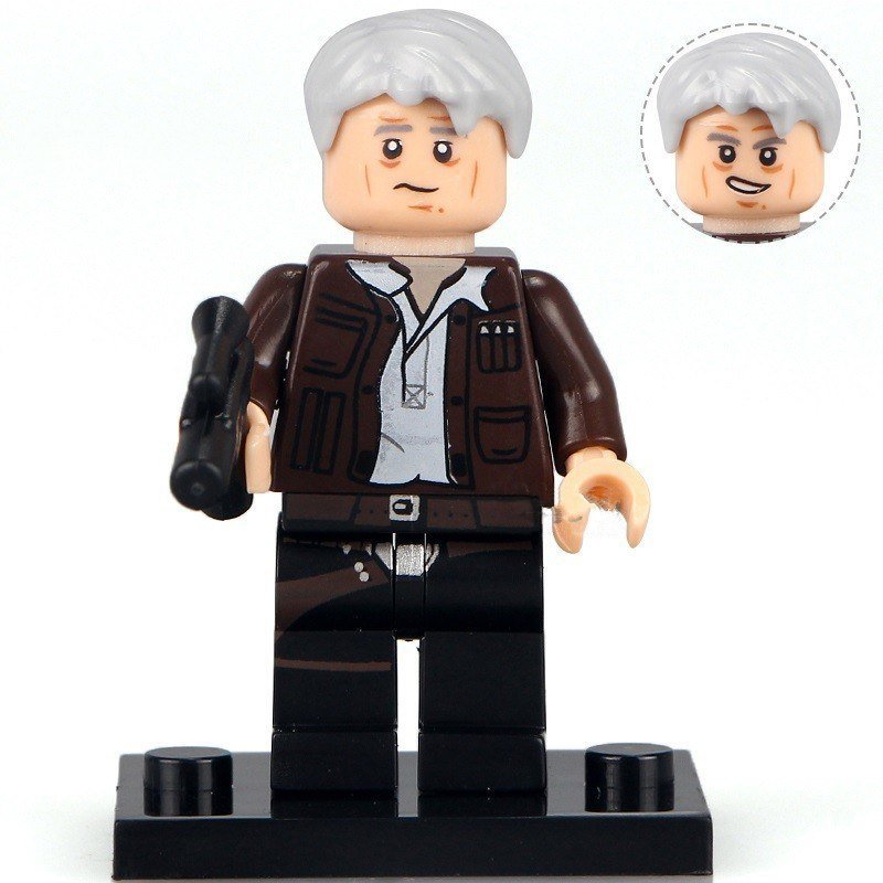 Old Han Solo Star Wars Super Hero Lego Minifigure Toy