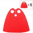 5pcs Light Red Capes Of Yoda Star Wars Super Hero Lego Minifigure Toy