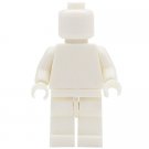 White Minifigure Blank Unprinted Pure Color Custom Lego Minifigure Toy