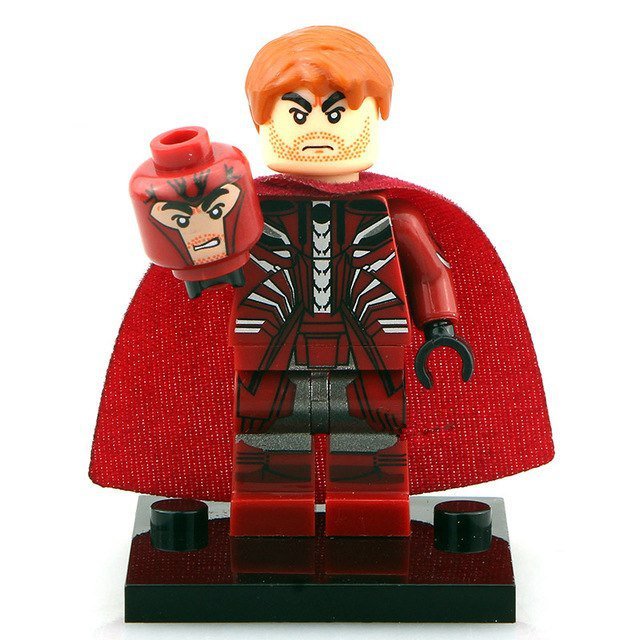 Red Costume Xmen Super Hero Lego Minifigure Toy