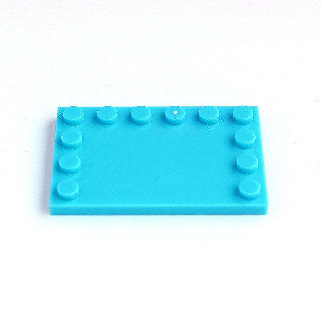 20pcs Light Blue Stand Base Plate Letter U Small Particles Lego Minifigure Toy